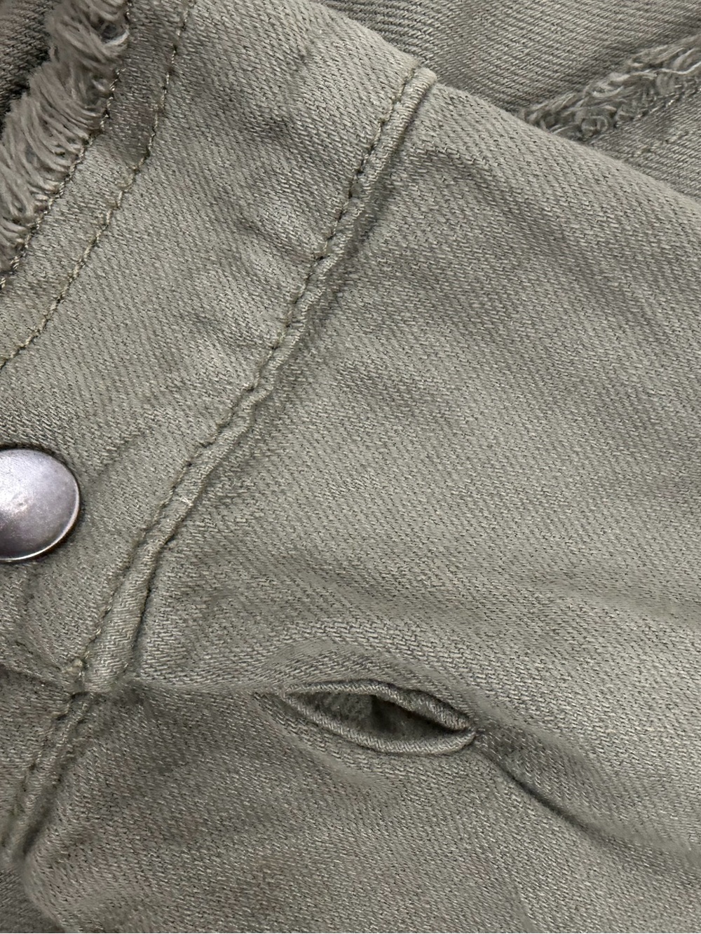 Oversized Shacket ÉLAN All You Need Is Love Olive Green Size S - Picture 12 of 14
